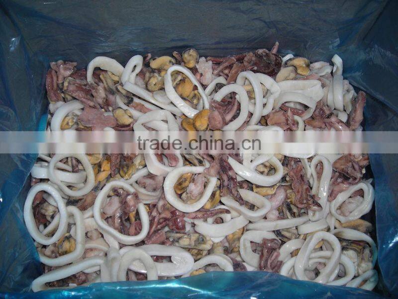 frozen seafood mix(squid, shrimp, octopus cut, crab stick, mussel meat)