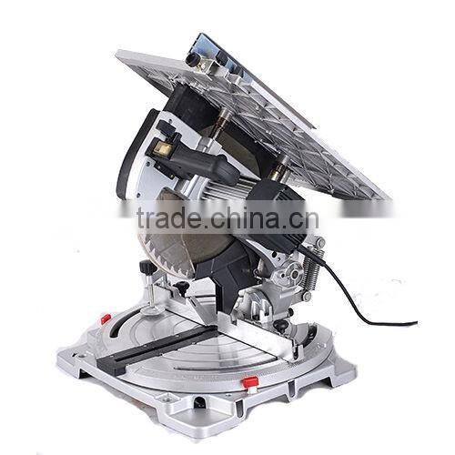 Low Noise 255mm 1800w Induction Motor Wood/Aluminum Cutting Cut Off Miter Saw Machine Mini Portable Power Electric Saw