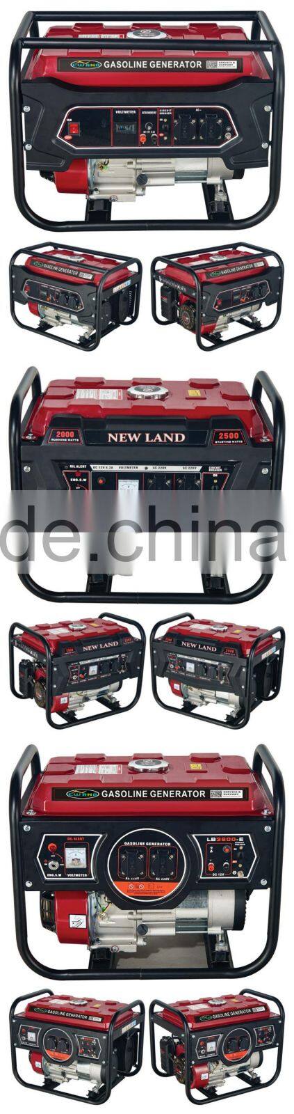 2kw 100% copper wire recoil dtsrt and electric start portable gasoline generator prices of orient generators in pakistan