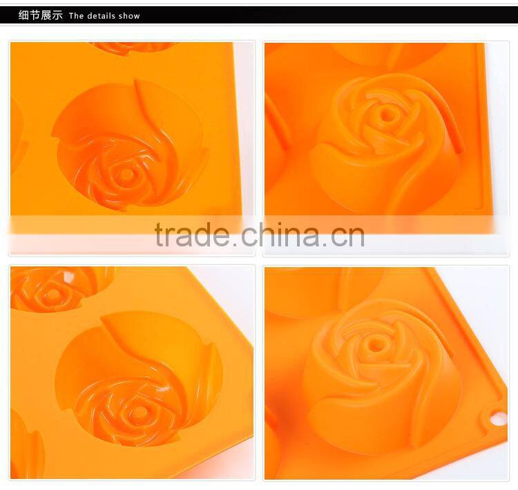 6 Rose Silicone Cake Baking Mold Cake Pan Chocolate DIY Mold