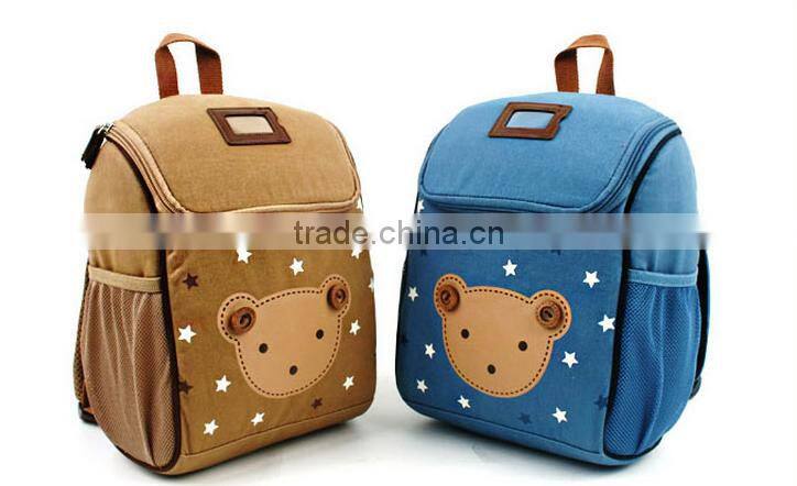 cotton cartoon school backpack for kids