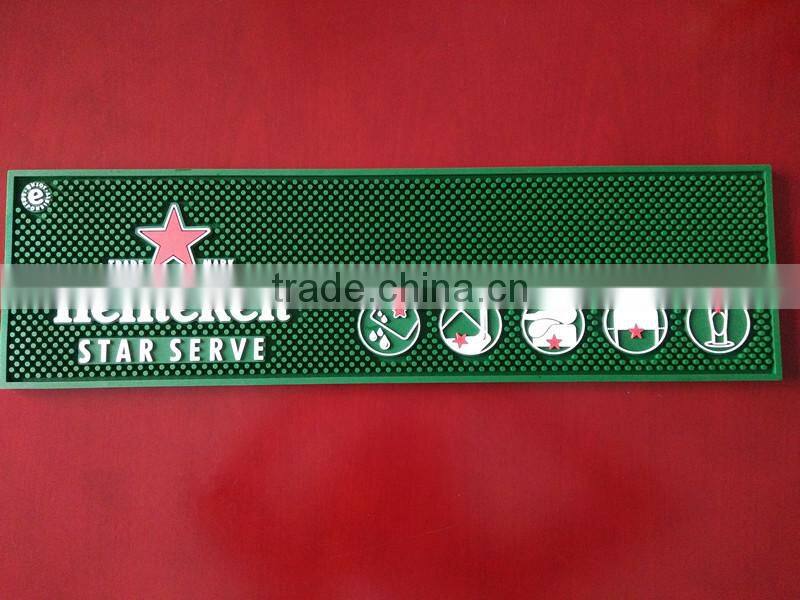 Promotion bar mat suppliersTop Quality PVC Customized bar spill mat