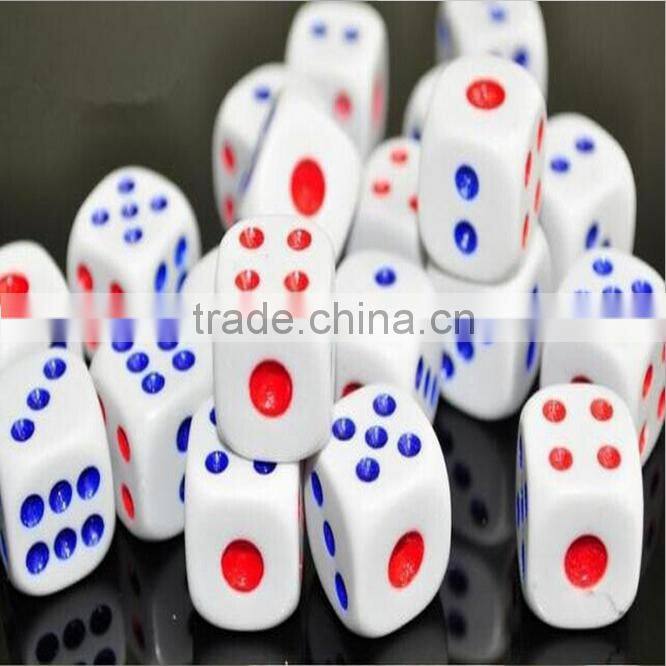cheap White Square/round Acrylic Custom 6 Sides Dice for board game