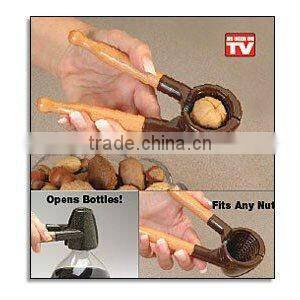 HOT!!! Zinc alloy nutcracker w/wooden handle