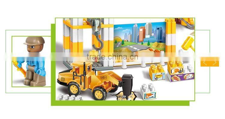 High quality children diy construction large plastic blocks toys
