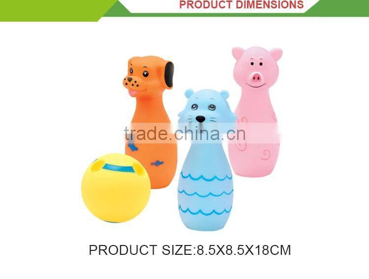 Hot Sale Kids Animal Shapes Sport Set Plastic Mini Bowling Toy