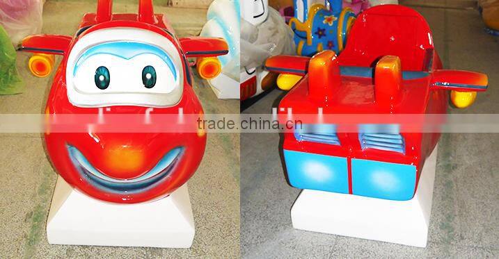Hot sale of fiberglass kiddie ride video game machine coin operated swing machine for sale