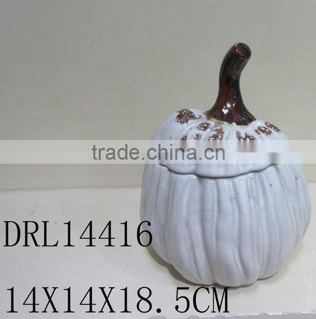 ceramic pumpkin with cover can open festival holloween decorations