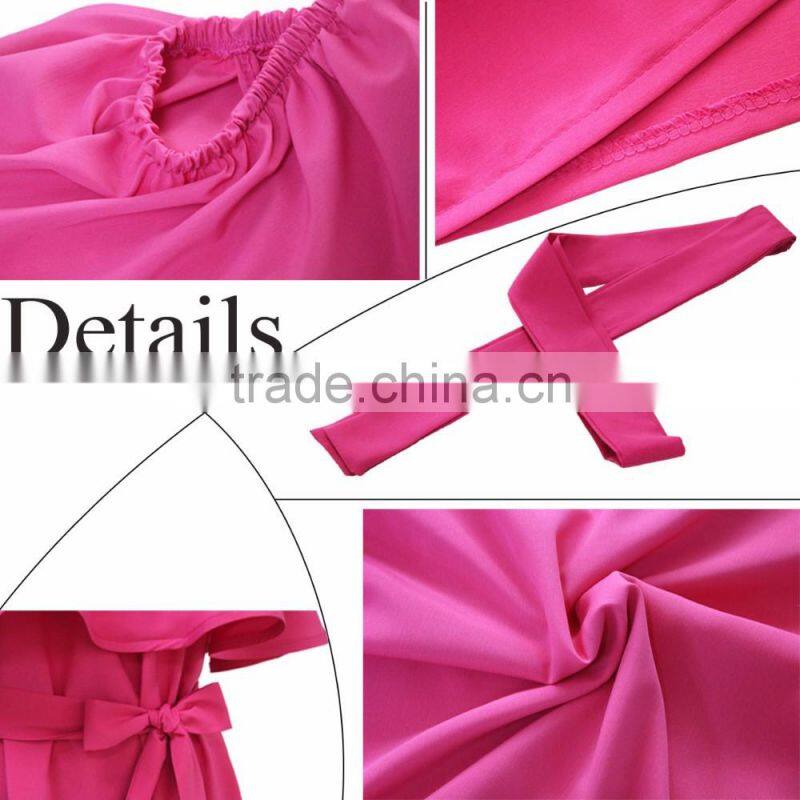 Women Dress Short Sleeve Big Size Dress O Neck Loose Mini Dress For Wholesale