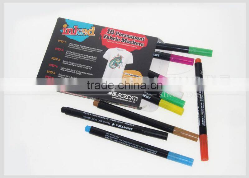 Permanent T shirt marker in kearing brand printing on marker and customized printing on package 10pcs per set #FM110