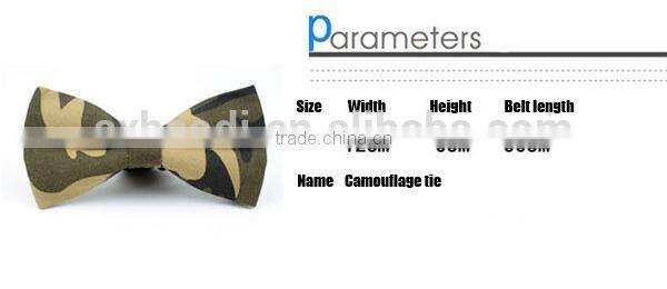 New fashion men's costum bowtie britsh style camouflage bow tie