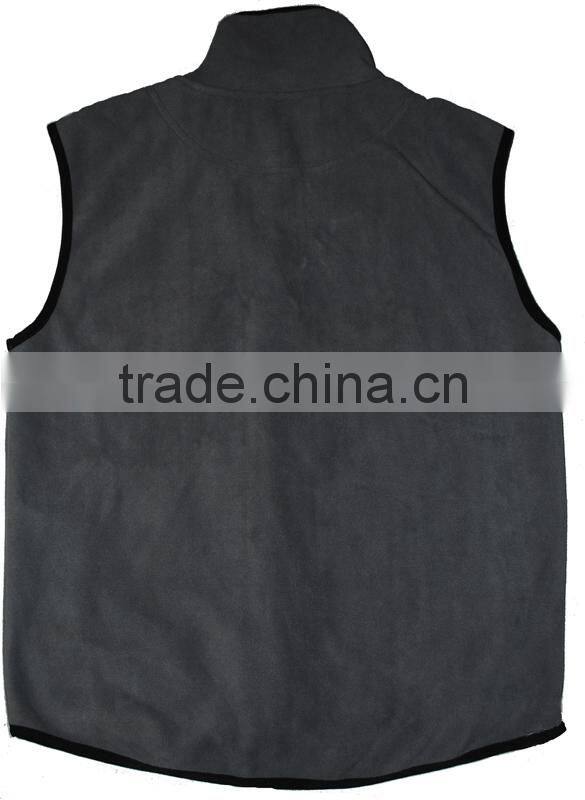 Polar Fleece Professional Manufacturer ! men's sleeveless cheap fleece jacket 100%polyeter polar fleece 180g compounded jersey