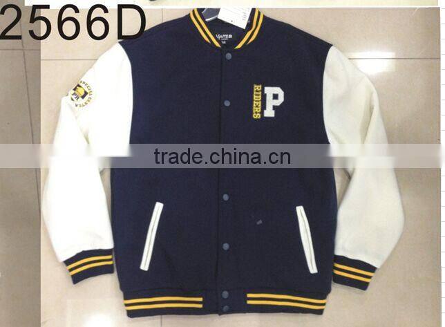 factory 2015 mens custom plain varsity jacket