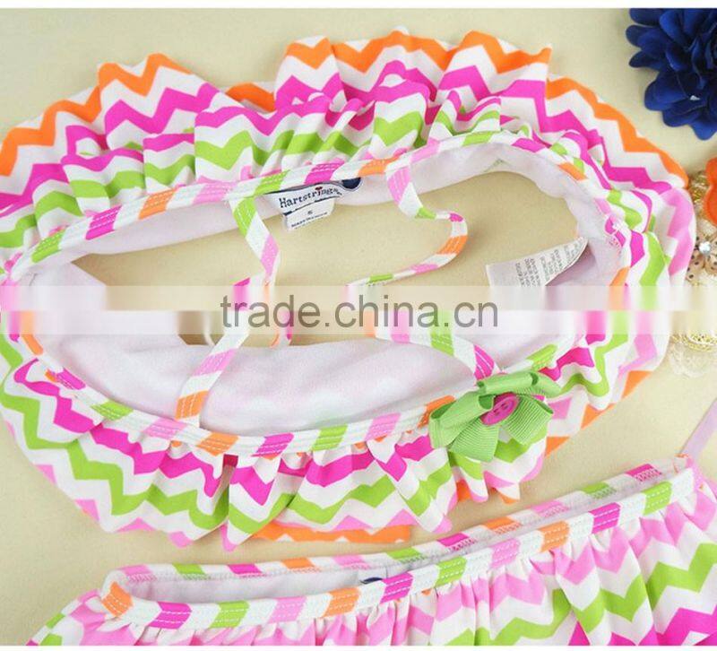 2pcs Latest Fashion Children's Swimwear Hot Sexy Photos Baby Girl Bikini Swimwear 2017