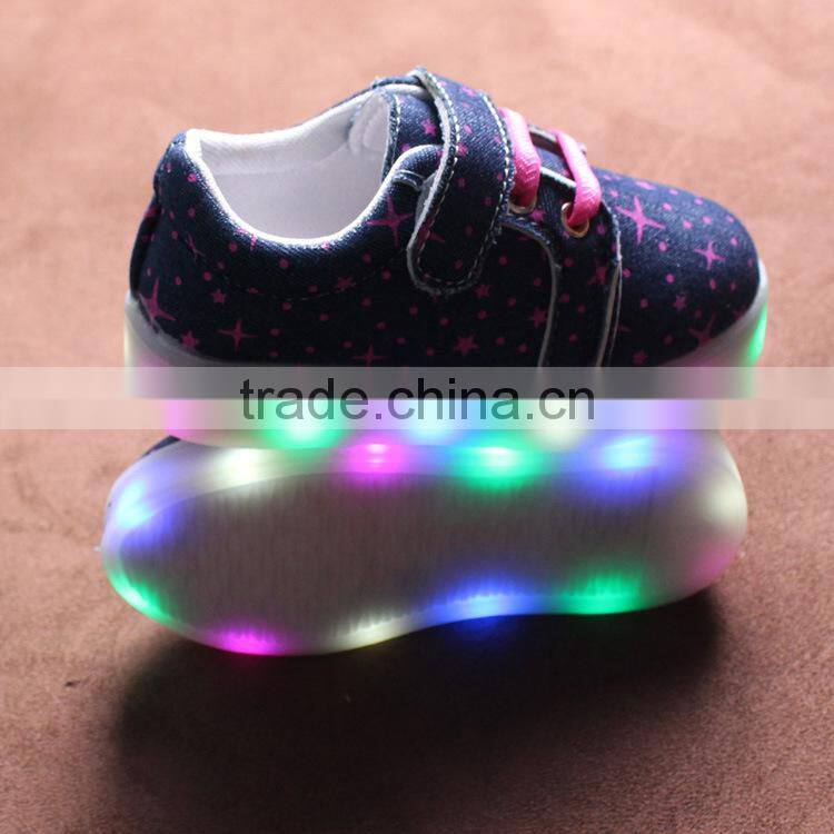 HFR-YS-54 Flashing bling recycled colorful student's glowing light shoes