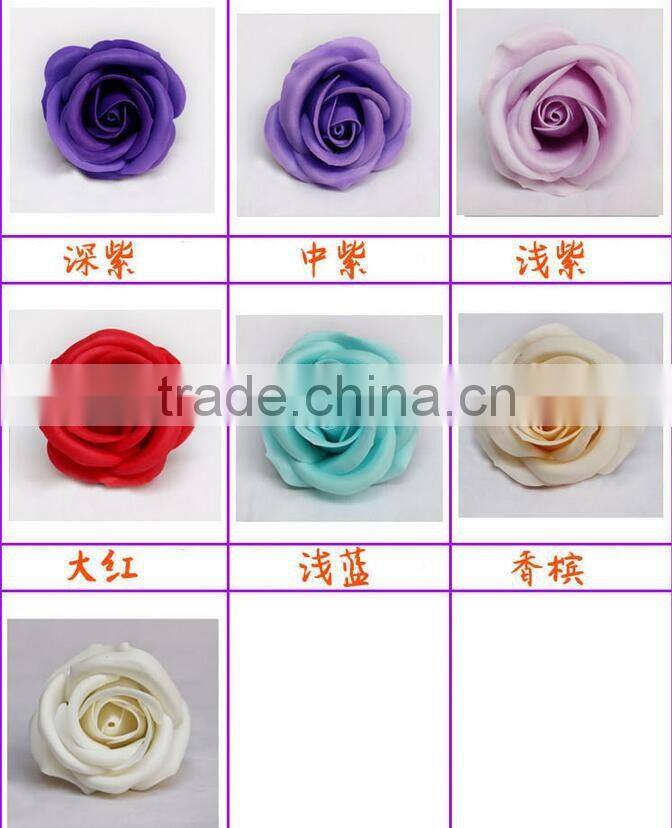 Cheap valentine's day gift artificial solid color soap flower in bulk