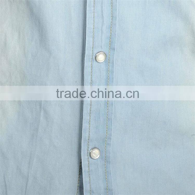 2015 High Quality 100% Cotton custom design contrast color men slim fit hemp shirt