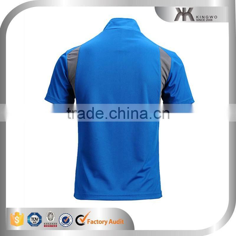 Comfortable cool design two color contrast tennis shirt polo shirts