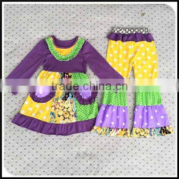 Easter day spring ruffle Baby girl matching stripe red lucky cute baby girl remake cotton vintage remake outfit