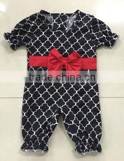 Infant Soft Cotton Romper black Baby short Sleeve Rompers With Top Quanlity