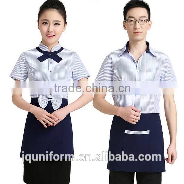 Custom factory price cheap new design waitress uniform,hotel receptionist uniforms wholesale