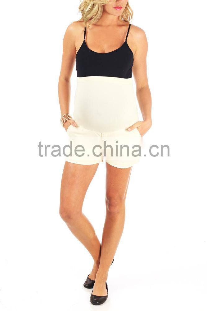 WHOLESALE MATERNITY CLOTHES CHINA CREAM MATERNITY SHORTS