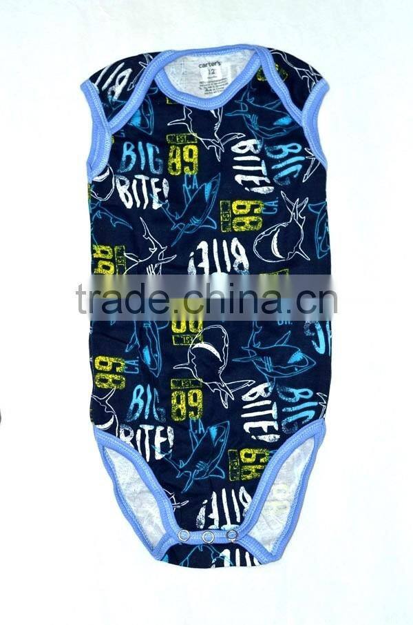 2016 new style 100% cotton baby boy's romper coveralls baby boy's vest