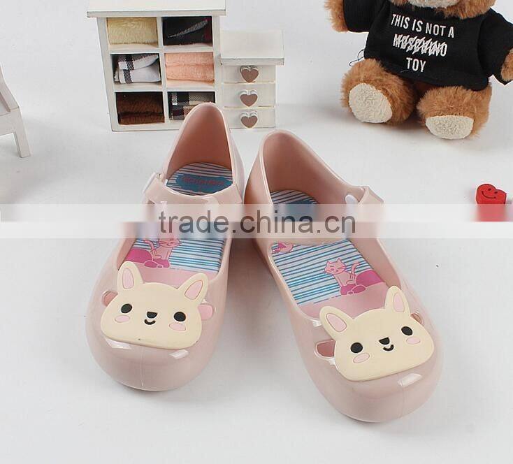 Soft feeling girl pvc shoes, girl cartoon jelly shoes