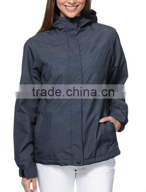 Bulk Custom Girl Chassis Charcoal Jacket Manufacturer 2014
