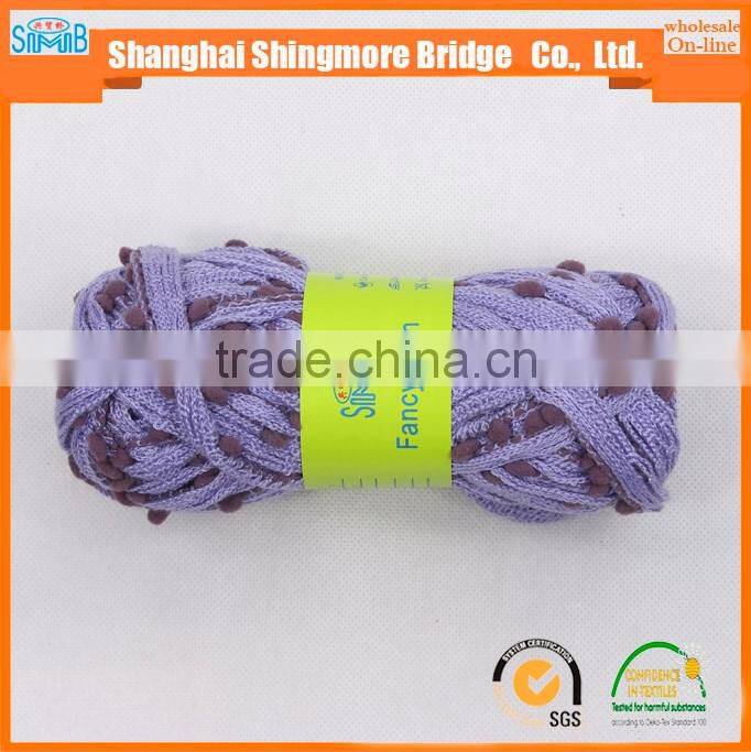 China factory wholesale acrylic polyester blended fancy yarn used for knitting scarf