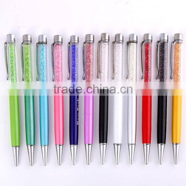 Latest New Modern Promotional Crystal Metal Ball Pen Gift