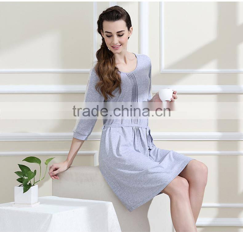 Qianxiu Low MOQ Nightgown Lace Sexy Lounge Wear