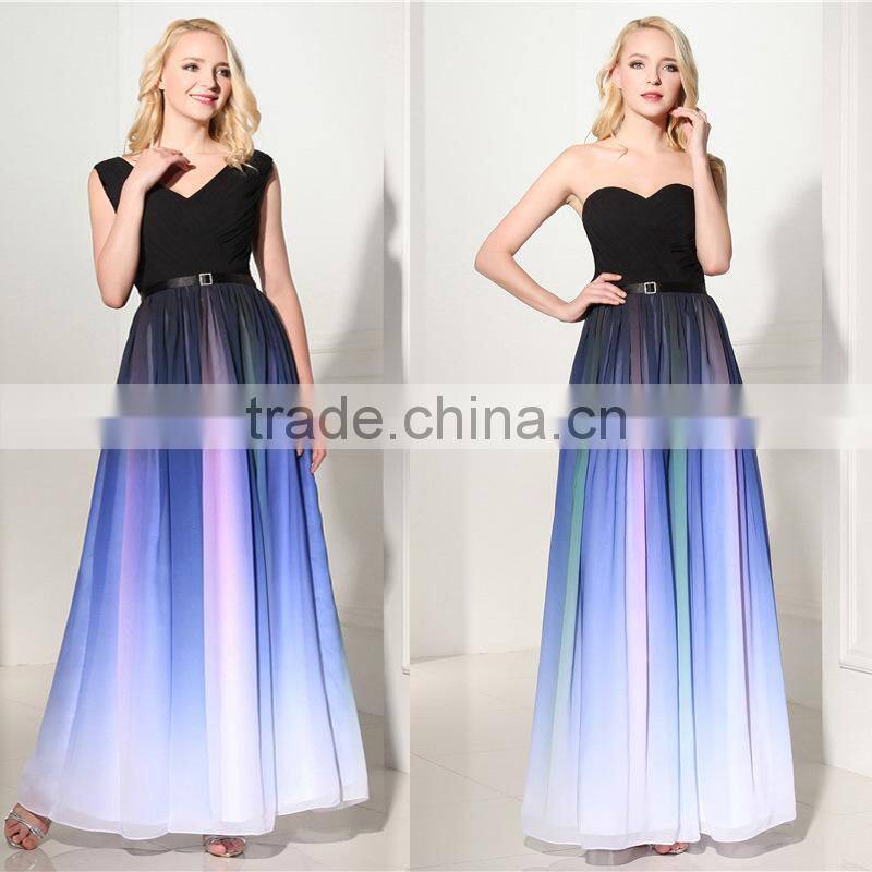 pink gradient evening dress bridal dress/ yg flower xx gradient maxi bridal dress/evening wedding dress