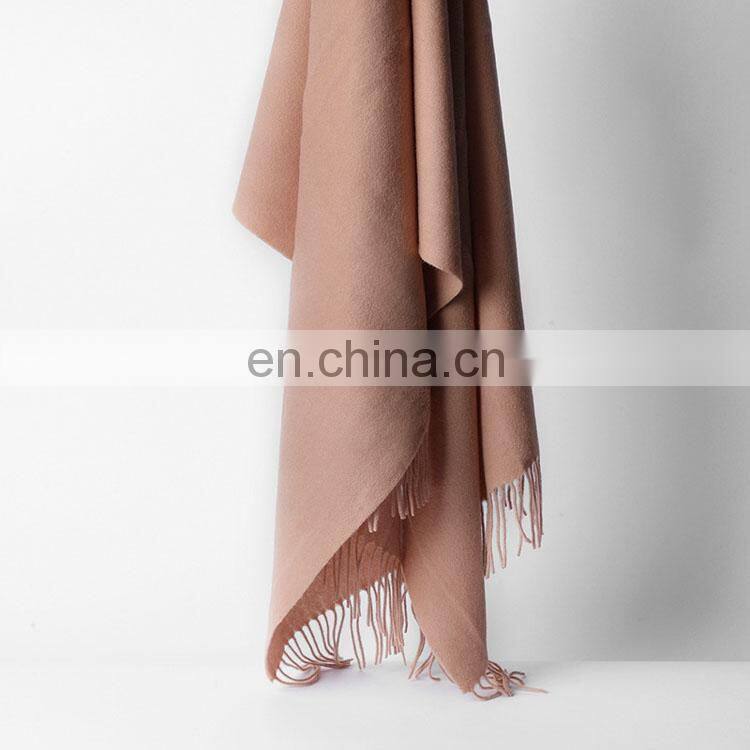 2017 Wholesale Solid Color 100% Cashmere Scarf For Women