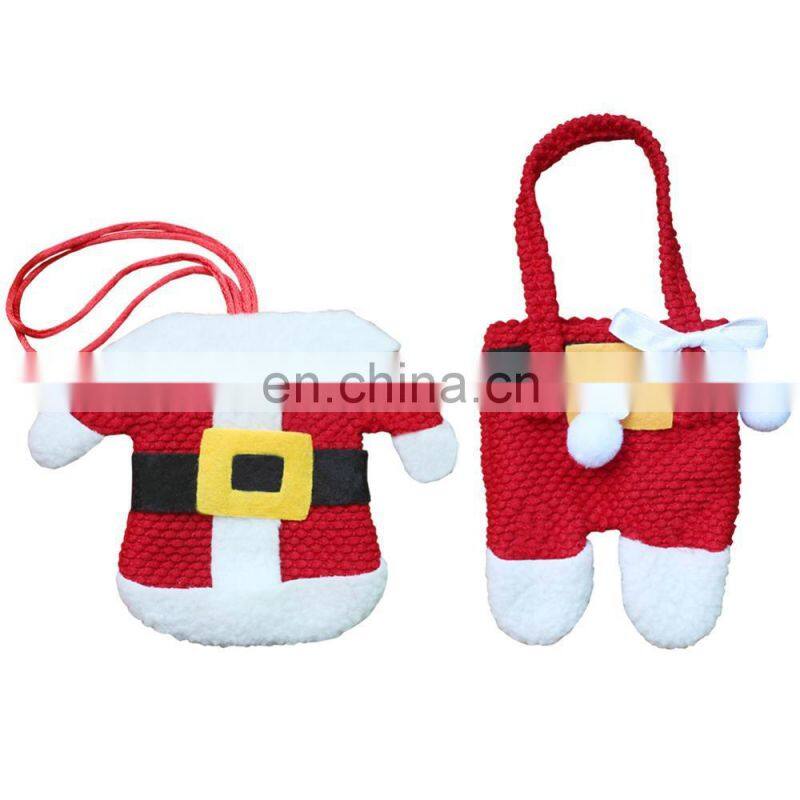 New Arrival Kitchen Tableware Holder Set Christmas Clothes Pants Knife And Fork Bag