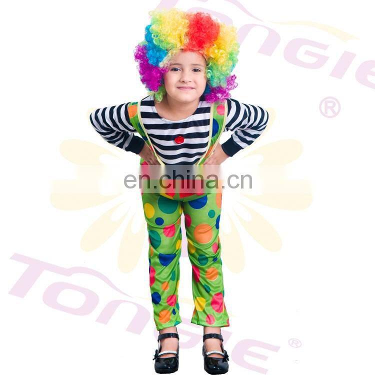 Hot sale high quality funny clown costume carnival cosplay costumes for kids