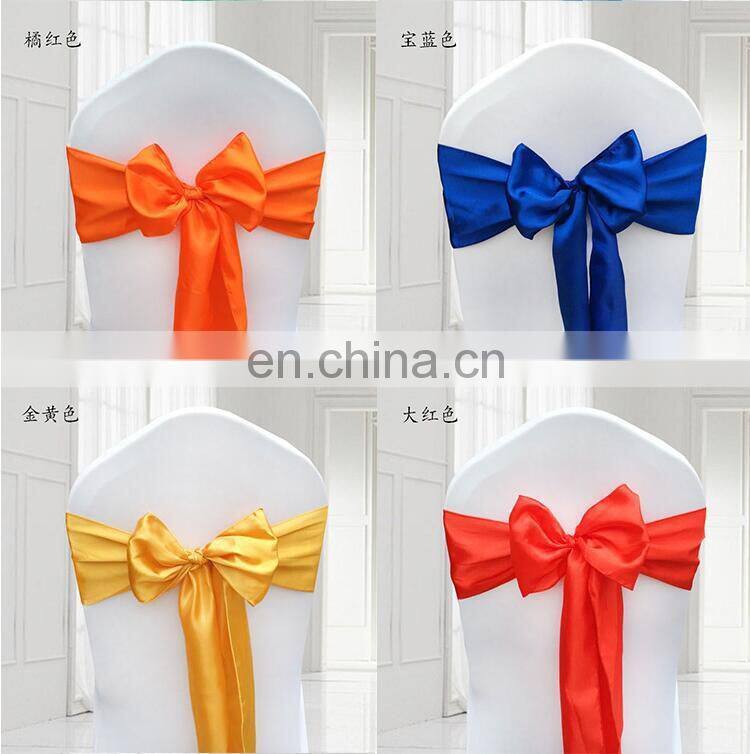 Hot Style Wedding Reception Decoration Bow Chair Sashes Satin