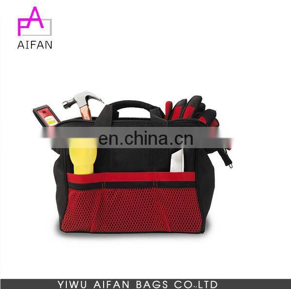 Heavy duty polyester zippered clip -on tool pouch bags