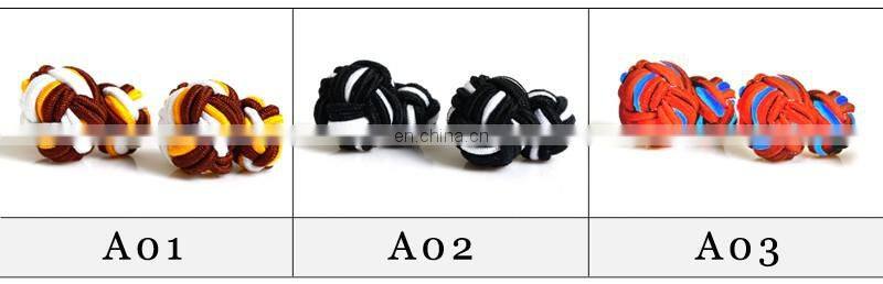 Handmade mens silk knot cufflinks for men