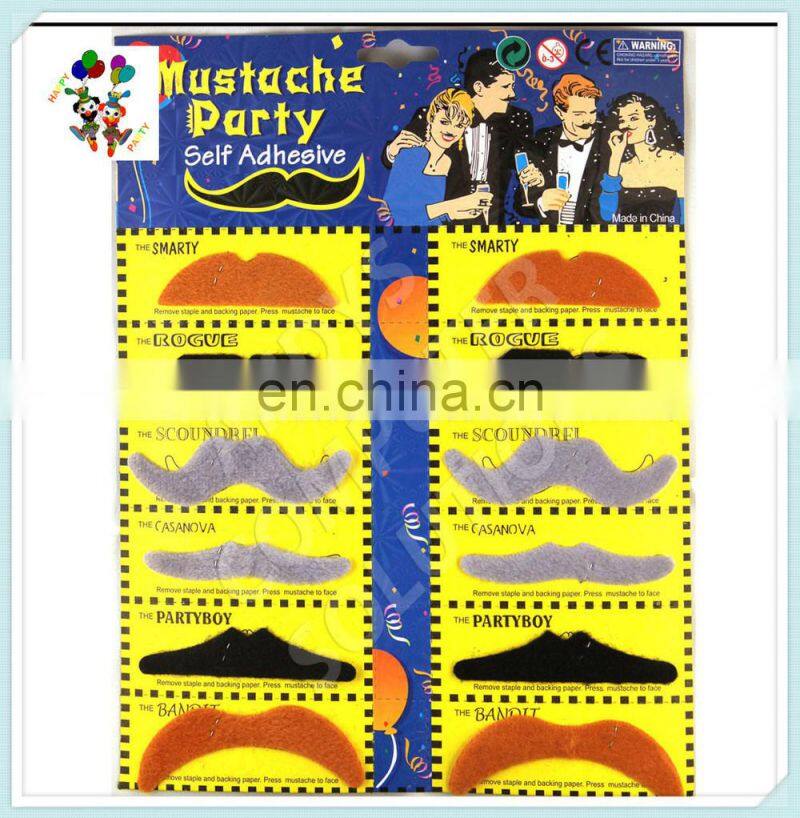 12pcs Black Halloween Party Funny Fake Moustaches HPC-0306