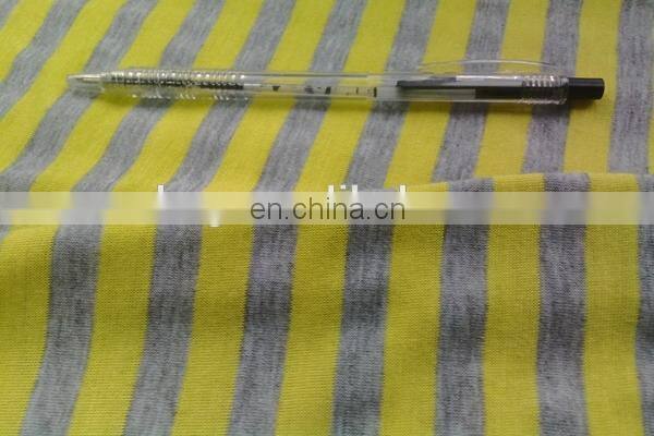 Winfar textile single jersey rayon yarn dyed stripe knitting fabric for dress