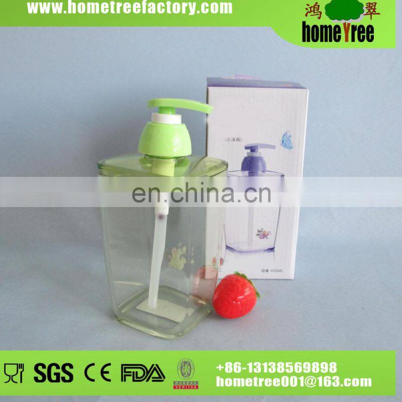 New Rectangle Bathing Plastic Shampoo Bottle Packaging (Green/Blue)