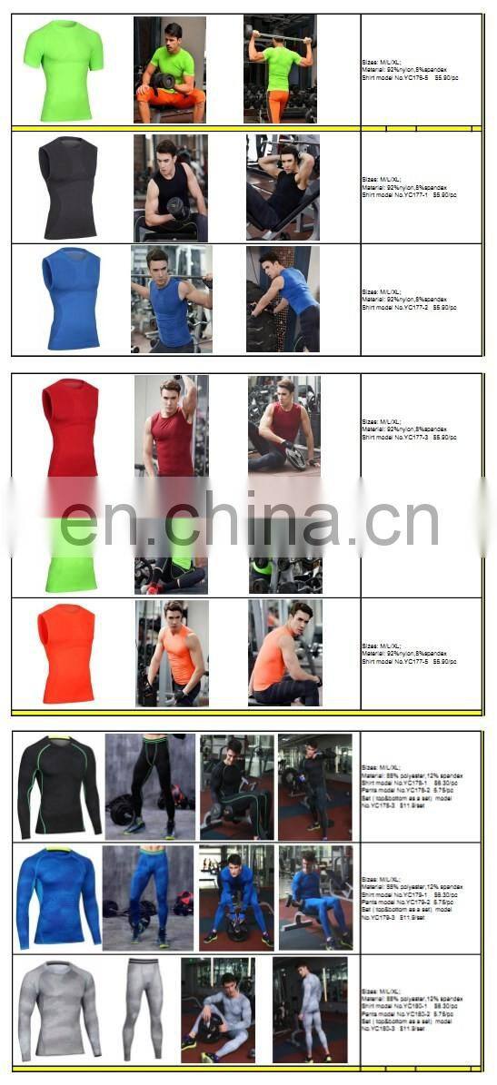 Wholesale Men's Long Sleeve T-Shirt Gym Fitness Wear Cool Dry Compression Top