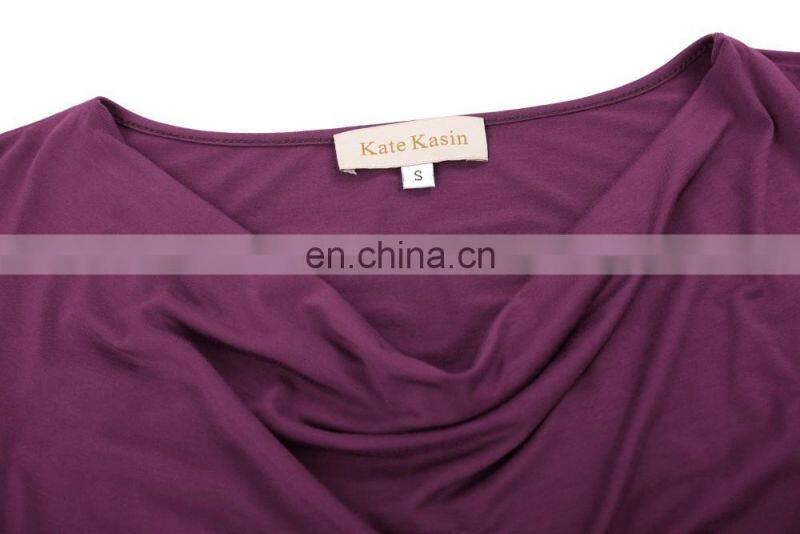 Kate Kasin Comfortable Long Sleeve Cotton Hips-Wrapped Bodycon Pencil Dress Pregnant Woman Dress Maternity Dress KK000615-1