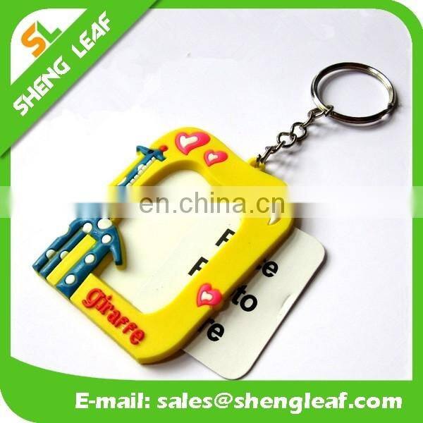 wholesale custom logo soft pvc rubber round keychain