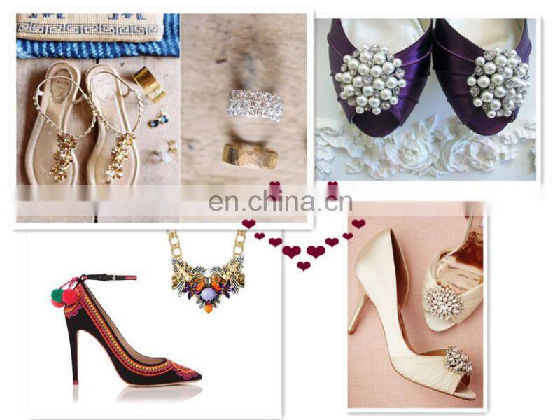 2016 fashion metal chain shoe buckle decoration