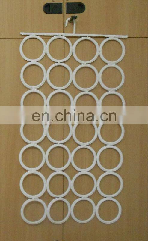 Cream pp yarn crochet scarf hanger