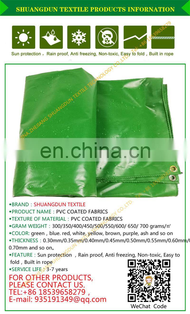 Waterproof canvas outdoor cover cloth truck cover cloth green yellow and blue all kinds of colors.