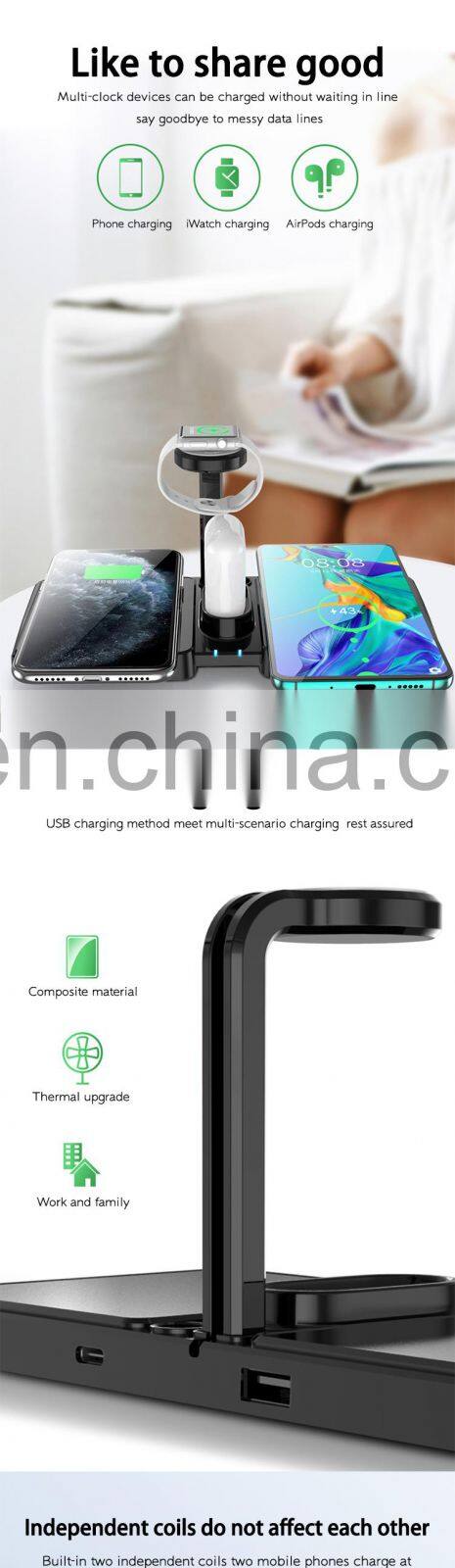 magnetic wireless charger headset 4 in 1 wholesale magnetic custom wireless charger adapter for iphone and android mobile phone