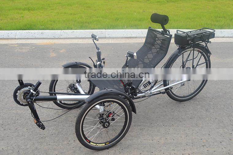 250w Foldable Suspension Electric Recumbent Trike